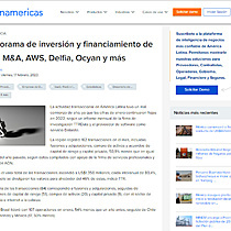 Panorama de inversin y financiamiento de TIC: M&A, AWS, Delfia, Ocyan y ms